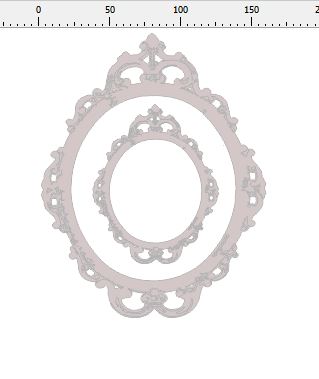 ornate oval frame 200 x 155